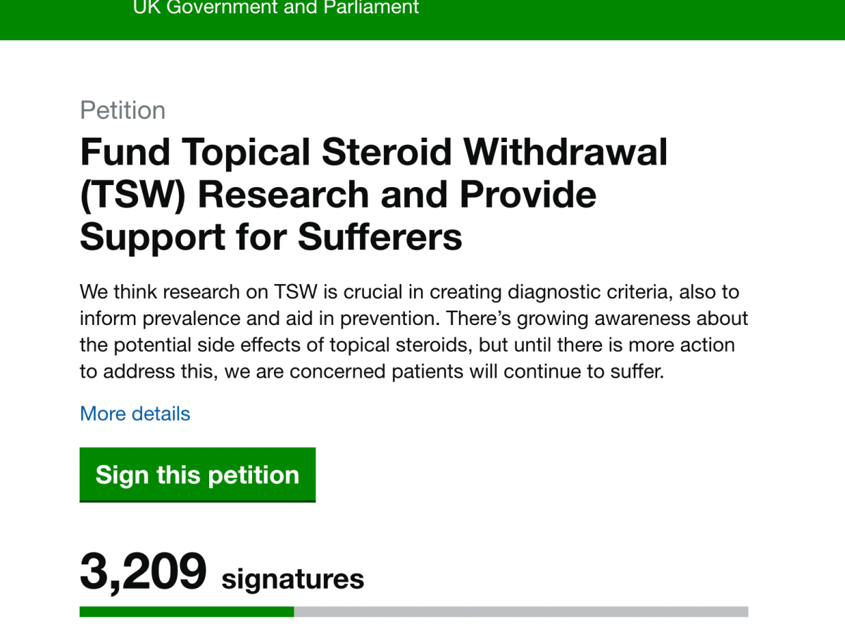 PSA: gorgeous gorgeous gals SIGN PETITIONS🔊Let’s make Topical Steroid Withdrawal&nbsp;(TSW)